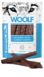 Snack Woolf Tiras / Sabor Salmón y Zanahorias