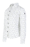 Camisa Sierra Lady blanco con patrón de ramitas y hojas