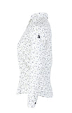 Camisa Sierra Lady blanco con patrón de ramitas y hojas