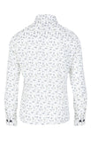 Camisa Sierra Lady blanco con patrón de ramitas y hojas